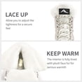 thumbnail image 4 of Ecetana Snow Boots for Women Mid-Calf Winter Boots Lace Up Non-Slip Outdoor Hiking Boots, 4 of 7