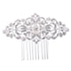 thumbnail image 2 of Clip de cabello BLESIY de Cristal Floral Perla boda nupcial, 2 of 8