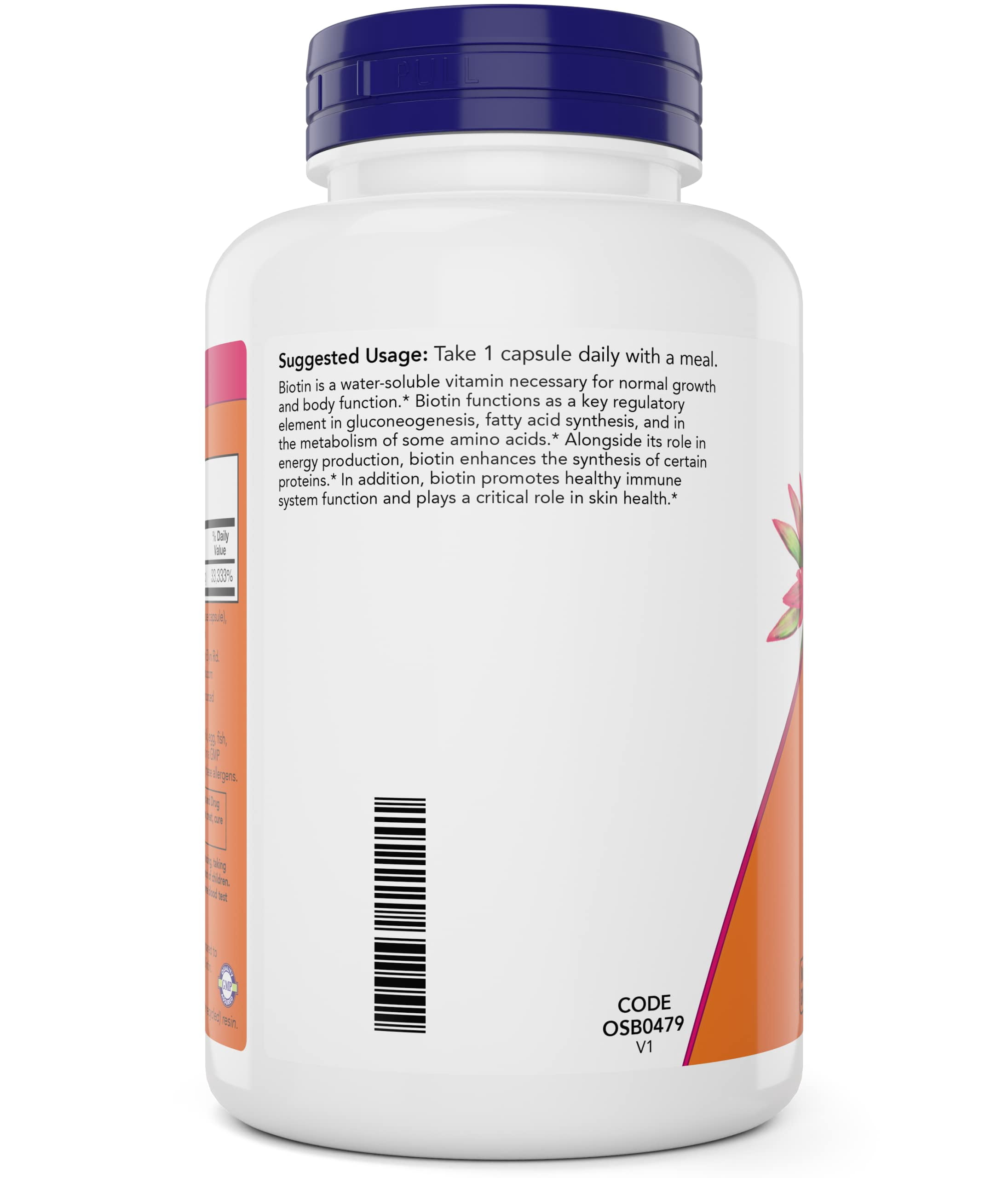NOW Foods Extra Strength Biotin 10,000mcg / 10 mg - 200 Count - Hair, Skin, Nail - Supplement for Men and Women - B7 Vitamin - Vegetarian, Vegan, Non-GMO