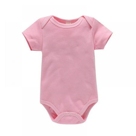 

Xmarks Newborn Unisex Baby Solid Bodysuit Basic Plain Rib Stitch Long Sleeve Romper Clothes for Infant Boy Girl Rose Red 0-3M