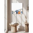 thumbnail image 6 of Wall Art Prints, Thanksgiving Fall Framed Canvas Prints for Bedroom Living Room Bathroom Office, Blue White Orange Pumpkin Leaves Gallery Wrap Wall Art Poster for Gifts Home Decor 20"x20", 6 of 9