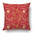 thumbnail image 1 of ABPHQTO Faux Gold Foil Christmas Holiday Florals Funda de almohada Throw Pillow Cover Case 45x45 cm, 1 of 2