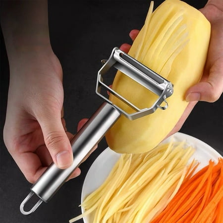 

For Home Deocr Julienne Peeler Stainless Steel Vegetable Peeler Double-Sided Vegetable Julienne Cutter and Fruit Multifunction Potato Peeler for Peeling Tool