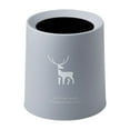 thumbnail image 5 of Deer Trash Can, Cute Animal Design Small Wastebasket for Desk, Bedroom & Office with "Put Trash Where It Belongs" Message, Decorative Bin Gray, 5 of 6