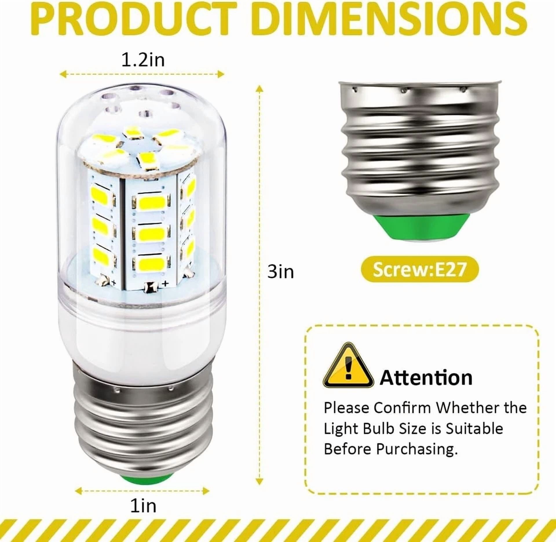 2Pcs Refrigerator Led Light Bulb For Frigidaire 5304511738 Ps12364857 Ap6278388