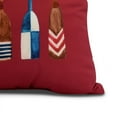 thumbnail image 2 of Simply Daisy, 26 x 26 inch, Oar Multi Painted, Geometric Print Pillow, Red, 2 of 2