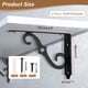 thumbnail image 2 of Uxcell 2 Pcs Soportes Decorativos para Estantes, Soportes para Estantes Flotantes de 5" x 3" para Estanterías de Pared, Negro, 2 of 7