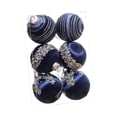 thumbnail image 3 of 6 Piezas de Adornos Navideños con Forma de Bola Strade Fareast Limited Azul Profundo 8cm, 3 of 8