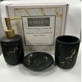 thumbnail image 7 of MOCA AUTOPARTS Marble Look Bathroom Canisters & Sets 3-Piece Black Ceramic, 7 of 7