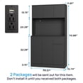 thumbnail image 2 of 71" Tall Black Kitchen Pantry Cabinet, Kitchen Pantry Storage Cabinet with Power Outlet, Freestanding Kitchen Hutch with countertop, 2 of 8