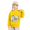 thumbnail image 4 of GNFQXSS Kids Graphic Hooded Sweatshirt Relaxed Soft Breathable Comfortable Casual Winter Holiday Party Wear Yellow 4 Years, 4 of 6
