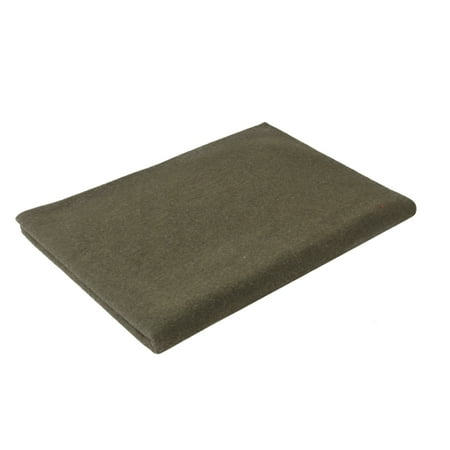 Rothco Military Style 70% Wool 66 x 90 Fire Retardant Blanket, Olive Drab