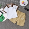 thumbnail image 2 of HCNTES Toddler Baby Boys 2 Piece Outfits Boy Spring Summer Clothes Kids Sport T Shirts and Shorts Kid Outfit Sets For 2t 3t 4t 5t 6t 7t 8t 9t Kid Short(G-White,6-7 Years), 2 of 9