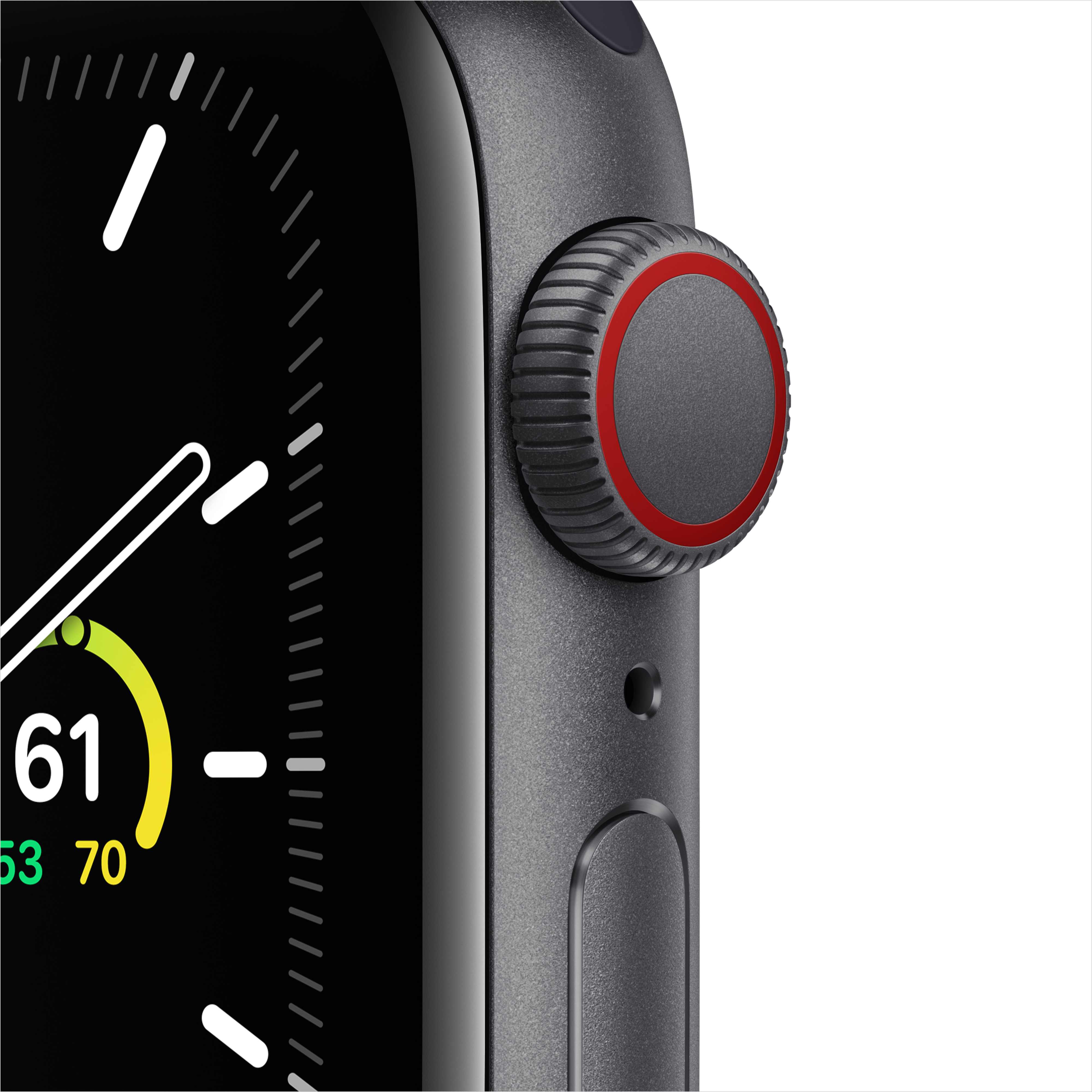 Apple Watch SE (1st Gen) GPS, 44mm Space Gray Aluminum Case with Black Sport Band - Regular - image 9 of 9