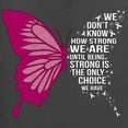 thumbnail image 6 of Wild Bobby Being Strong Is The Only Option We Have Butterfly Breast Cancer Awareness Women Graphic Tee, Charcoal, XX-Large, 6 of 6