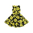 thumbnail image 5 of 2 Pecs Girls Dress Sun Hat Bow Tie Yellow Summer Beach Kids Clothing 7-8, 5 of 6