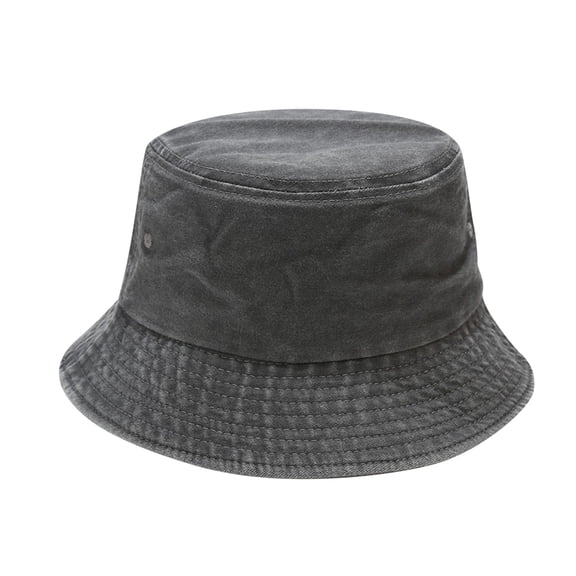 Bucket Hat Lightweight Sun Protection Washed Cotton Retro Fisherman's Fashionable Men's And Women's Outdoor Visor Summer Hats Grey