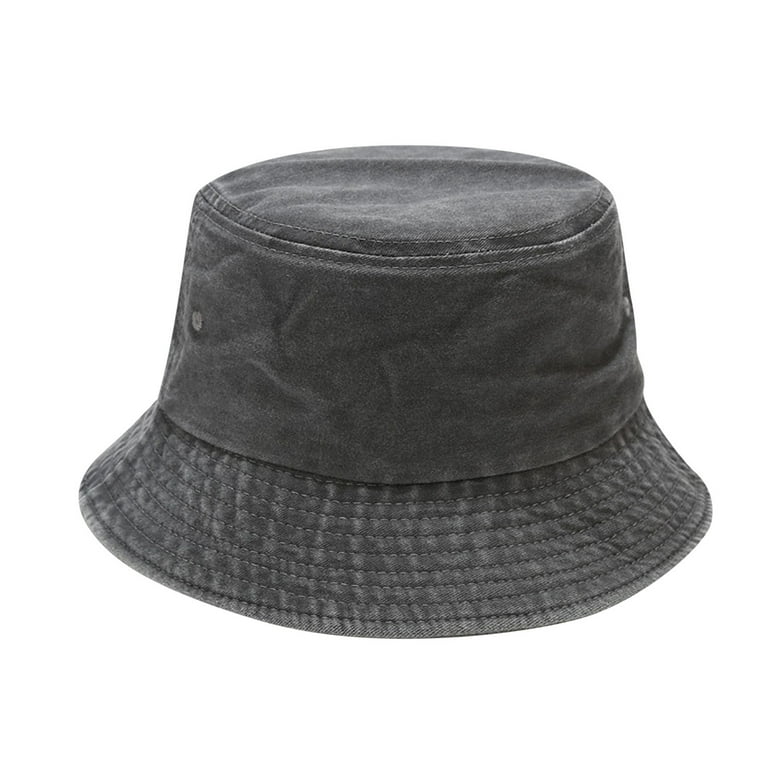 Vestitiy Unisex Fishing Hat UPF 50+ Washed Cotton Retro Fisherman's Hat  Fashionable Men's And Women's Outdoor Sun Protection Sun Visor 