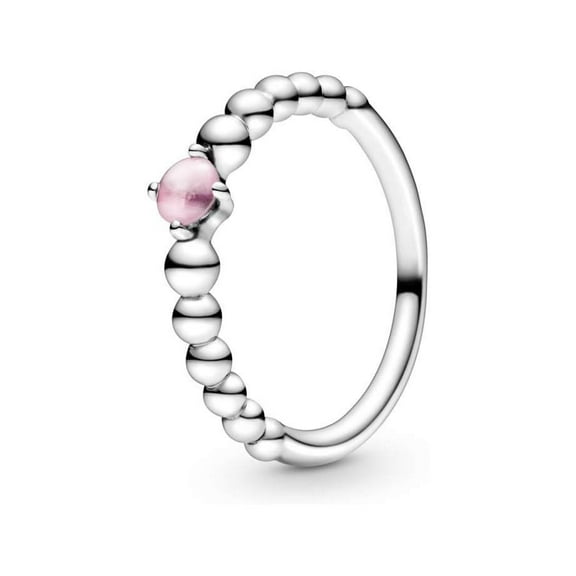 Pandora October Petal Pink Beaded Ring - 198867C09-50