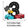 thumbnail image 4 of Disney-adorno de pastel de cumpleaños con temática de Rayo McQueen, decoración de pastel de dibujos animados de coche de carreras para niño, suministros para Baby Shower, 4 of 5