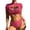 D126/Hot Pink, variant on Bikini Sets For Women Fashion Bikini Split Print Three Piece Net Red Sun Screen Binding Beach Swimsuit Beach Swimwear