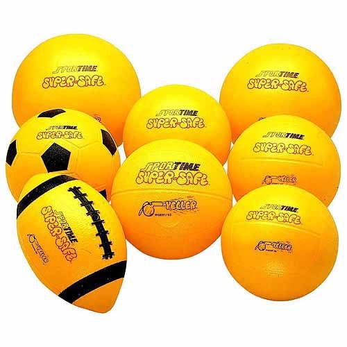 Sportime SuperSafe Rubber Volleyball, 7 Inches, Yellow