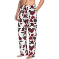 thumbnail image 2 of Yiaed Rose Flowers Print Men's Lounge Pants, Loose PJ Bottoms, Long Pajama Pants for Men-X-Large, 2 of 5