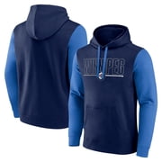 Men's Logo Athletic Navy Winnipeg Jets Deliver Fleece Pullover Hoodie