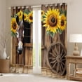 thumbnail image 2 of Castle Fairy Farmhouse Animal Donkey Black Out Curtains for Female Men Women,Yellow Floral Sunflowers Curtains Pack of 2 (42x63 Each),Farmhouse Lodge Cabin Bedroom Curtains,Luxury Bedroom Decor, 2 of 6