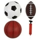 thumbnail image 1 of 1 juego de 3 pelotas inflables de rugby, fútbol y baloncesto con bomba., 1 of 5