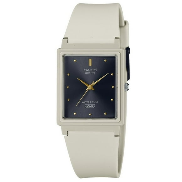 Casio POP Analog Beige Resin Strap Black Dial Quartz MQ-38UC-8A Women's Watch