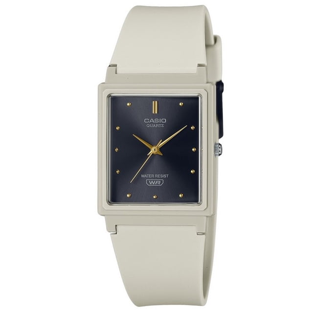 Casio POP Analog Beige Resin Strap Black Dial Quartz MQ-38UC-8A Women's Watch