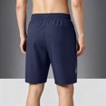 thumbnail image 6 of Uwinwear Shorts for Men Lightweight Casual Shorts Elastic Drawstring Waist Baggy Lounge Trunks with Breathable Fabric Navy L, 6 of 6