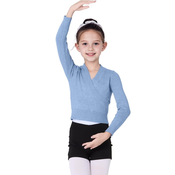Suéter de cuello en V de color liso para niños, camisa de capa base de punto, suéter de manga larga, capa base para niños, parte superior de poliéster para niños