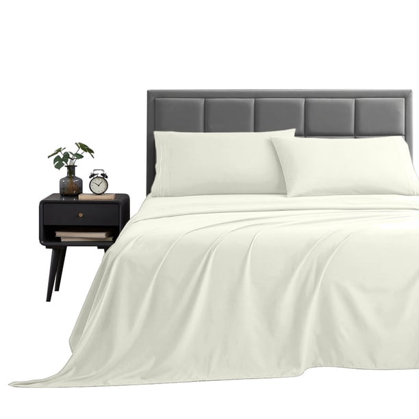 Sábana Queen Size Microfibra Lisa Ultra Suave BLANCO