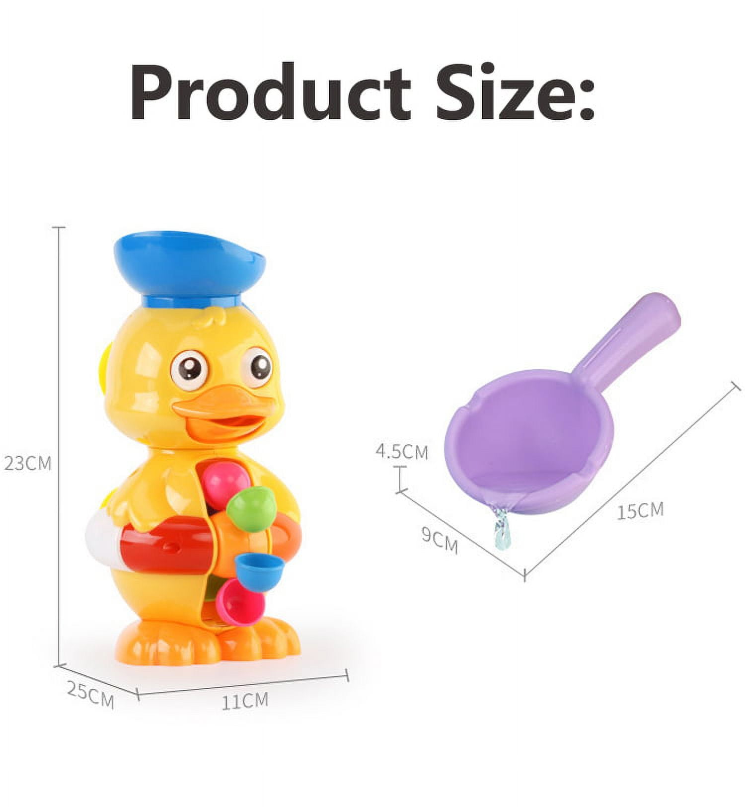 Cheap Bath Toys for Toddlers Age 18 Months 1 2 3 Year Old Girl Boy, Preschool Baby Bathtub Water Toys, Two Floatable Ducks And 4 Strong  Suction Cups