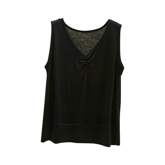 Womens Athletic Tank Tops, Workout Tops for Women Summer Casual Loose Fit Solid Color V Neck Sleeveless Shirts M-2XL