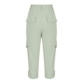 thumbnail image 6 of BUIGTTKLOP Cargo Capris for Women 2026 Summer Casual High Waisted Button Loose Travel Hiking Capri Cropped Pants with Pockets, 6 of 6