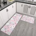 thumbnail image 2 of Pioneer Flower Floral Print Pattern Kitchen Rugs Sets Of 2, Anti Fatigue Non Slip Washable Floor Mats for Kitchen Sink Laundry, 17X30 Inch + 17X47 Inch, 2 of 6