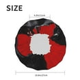 thumbnail image 4 of Kdxio Black Dog Red Background Print Shower Cap for Women,Elastic and Reusable,Double Waterproof Layers Bathing Hat, 4 of 6
