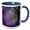 Blue/White, variant on 3drose, Plum Purple and Lime Green Diamond Abstract Design with Leaves, 11oz Two-tone Green Mug