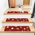 thumbnail image 1 of 1pc Border Christmas Stair Step Mats Indoor Duplex Stair Foot Mats Entrance Door Steps Slip Stair Mats, 1 of 6