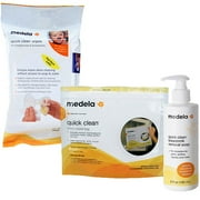 Angle View: Medela Cleaning Solution Set wtih Bonus Micro-Steam Bags