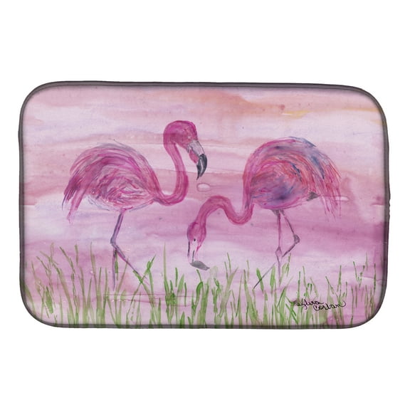 Flamingos Dish Drying Mat
