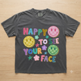 thumbnail image 2 of Happy to See Your Face Teacher Comfort Colors T-Shirt Colorful Doodle Stars Hand Drawn Design, 2 of 5