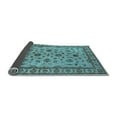 thumbnail image 2 of Ahgly Company Indoor Round Oriental Light Blue Industrial Area Rugs, 5' Round, 2 of 4