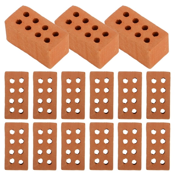 HAKIDZEL Red Brick Terracotta Rectangular 50Pcs Miniature Models Cube