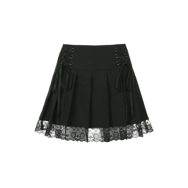 Black skirt lace up sides best sale