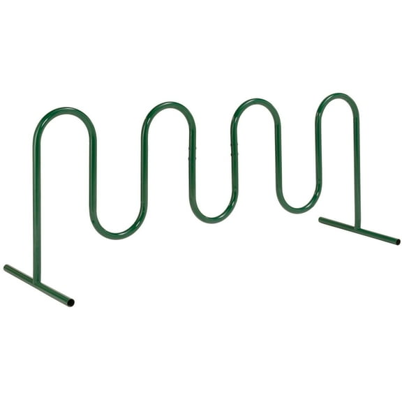 Global Industrial Wave Bike Rack, Green, Free Standing, 9-Bike
