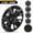 Black Lacquer, variant on 18 inch Set of 4 Steel Wheel Hubcaps for 2014-2020 Chevy Impala Bolt-on Installation Black Lacquer